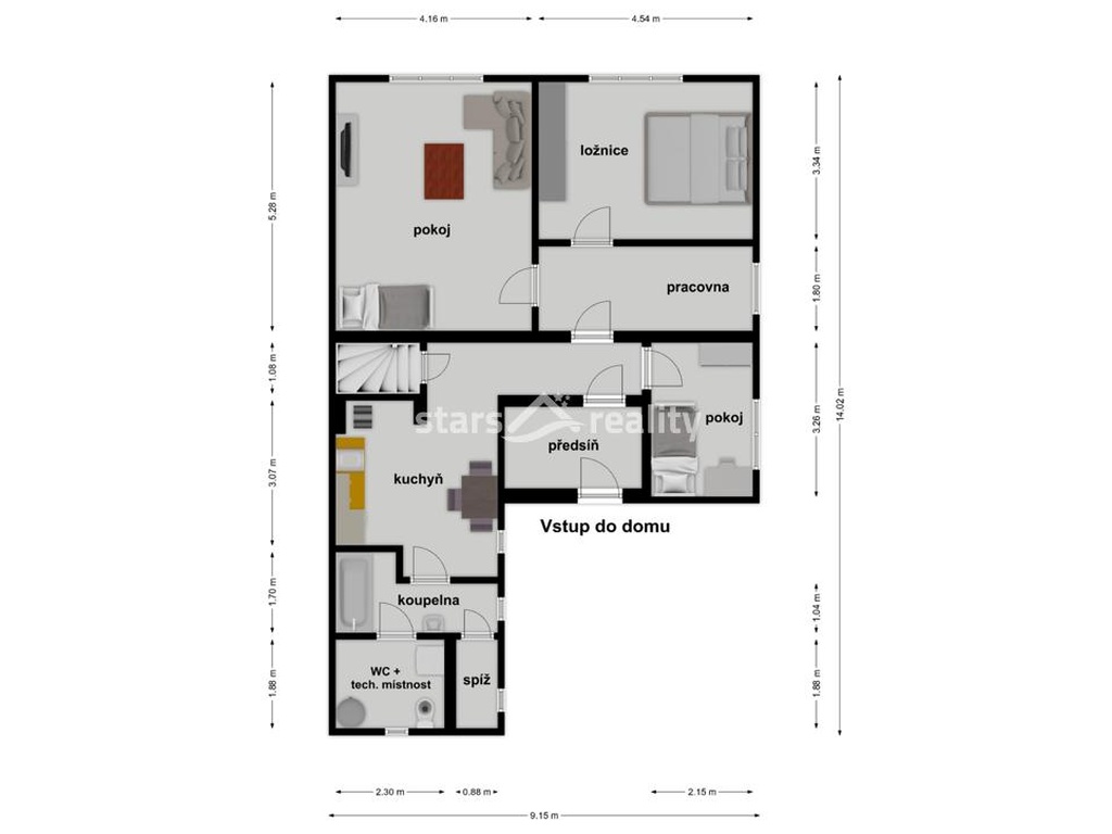 Prodej RD 3+1, pozemek 348 m2, Mělník ul. Na Průhoně