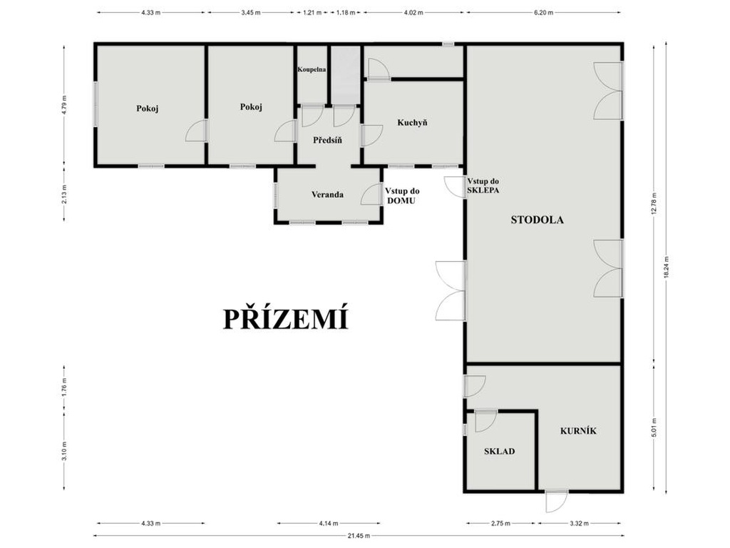 Prodej RD 3+1 se stodolou a pozemkem 1.164 m2, Spomyšl okr. Mělník