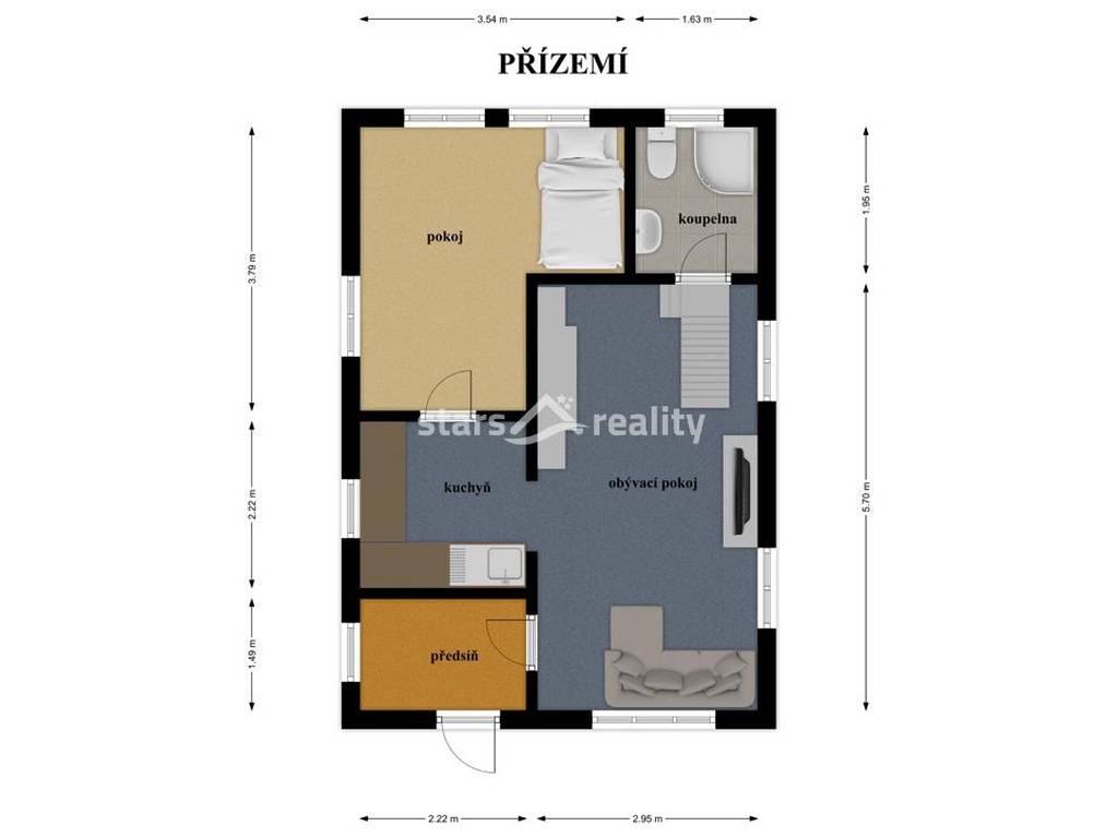 Prodej chaty 3+kk, 480 m2 pozemek Černé Voděrady - okr. Praha - východ
